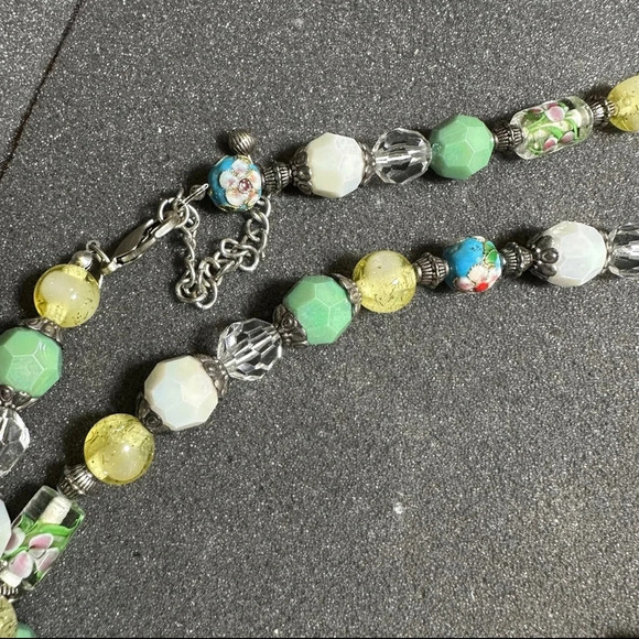 Premier Designs Wildflowers Multicolor Beaded Necklace 44 Inches Long - Picture 4 of 6